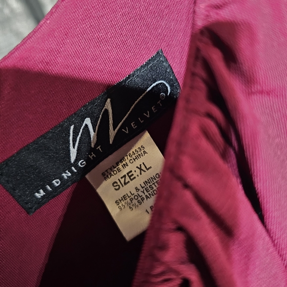 Long sleeve, draped Midnight Velvet dress - Picture 2 of 14